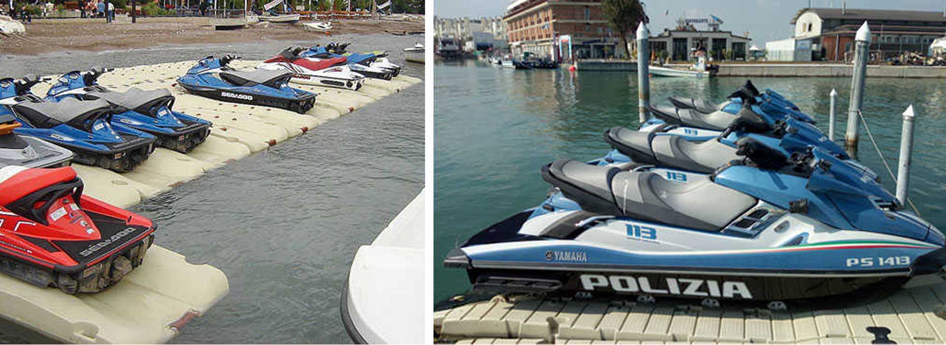 pedane galleggianti per moto d'acqua